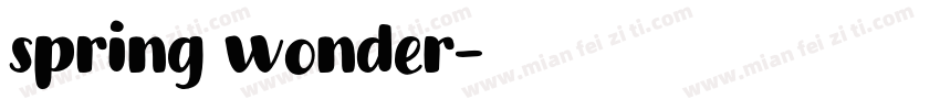 spring wonder字体转换